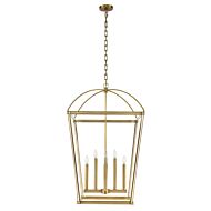 Alora Manor 8 Light Pendant Light in Vintage Brass