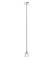 Alora Salita Pendant Light in Polished Nickel And Ribbed Crystal