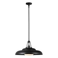 Palmetto One Light Pendant in Urban Bronze Glossy Opal by Alora