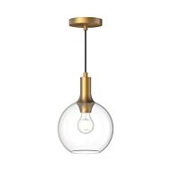 Castilla 1-Light Pendant in Aged Gold with Clear Glass