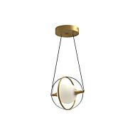 Aries LED Pendant in Brushed Gold by Kuzco Lighting