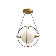 Aries LED Pendant in Brushed Gold by Kuzco Lighting