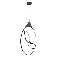 Serif LED Pendant in Black by Kuzco Lighting