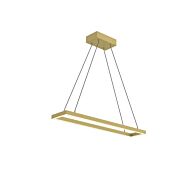 Piazza LED Pendant in Brushed Gold