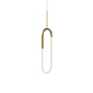 Huron LED Pendant in Brushed Gold by Kuzco Lighting