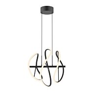 Collide LED Pendant in Black by Kuzco Lighting