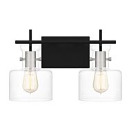 Pensbury Two Light Bath in Matte Black by Quoizel