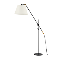 Navin One Light Floor Lamp in Patina BrassTextured Black by Troy Lighting