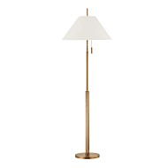 Clic One Light Floor Lamp in Patina Brass by Troy Lighting