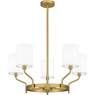 Parkington 5-Light Chandelier in Aged Brass