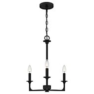 Prescott Three Light Chandelier in Matte Black by Quoizel