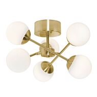 Pearl LED Ceiling Mount in Satin Brass by AFX Lighting