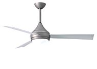 Matthews Donaire 52 Inch Indoor/Outdoor Ceiling Fan in Brushed Stainless with White Blades