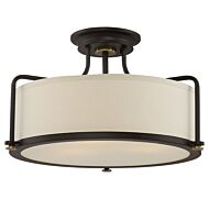 Quoizel Calvary 3 Light 18 Inch Ceiling Light in Western Bronze