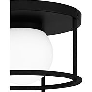 Quoizel Flush Mount 1-Light in Matte Black