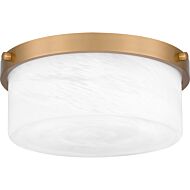 Quoizel Flush Mount Two Light Flush Mount in Aged Brass by Quoizel