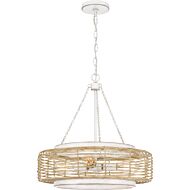 Quoizel Pendant 4-Light Pendant in Antique White