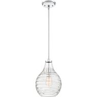 Genie One Light Mini Pendant in Polished Chrome by Quoizel