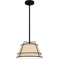 Quoizel Piccolo Pendant 1-Light Mini Pendant in Matte Black