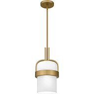 Quoizel Piccolo Pendant One Light Mini Pendant in Aged Brass by Quoizel