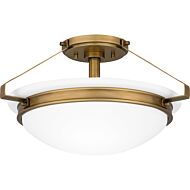 Quoizel SemiFlush Mount Two Light Semi Flush Mount in Weathered Brass by Quoizel