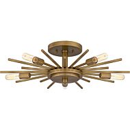 Quoizel SemiFlush Mount Five Light Semi Flush Mount in Weathered Brass by Quoizel