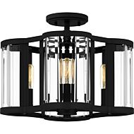 Quoizel SemiFlush Mount Four Light Semi Flush Mount in Matte Black by Quoizel