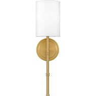 Quoizel Wood One Light Wall Sconce in Aged Brass by Quoizel