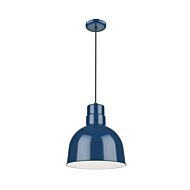 R Series 1-Light Pendant in Navy Blue