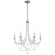 Verdana Six Light Chandelier in Black by Schonbek