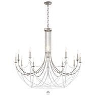 Verdana 12 Light Chandelier in Antique Silver by Schonbek