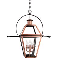 Rue De Royal Four Light Pendant in Aged Copper by Quoizel