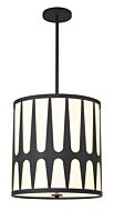 Royston Four Light Pendant in Black by Crystorama