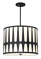 Royston Five Light Pendant in Black by Crystorama