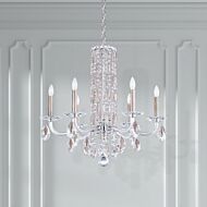 Siena Six Light Chandelier in Stainless Steel by Schonbek