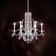 Siena Six Light Chandelier in Antique Silver by Schonbek