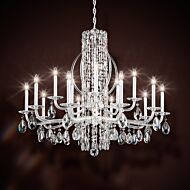 Siena 15 Light Chandelier in Antique Silver by Schonbek