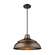 R Series 1-Light Pendant in Natural Copper