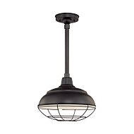 Millennium Lighting R Series 1 Light Warehouse Shade in Satin Black