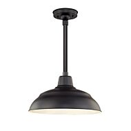 Millennium Lighting R Series 1 Light Warehouse Shade in Satin Black