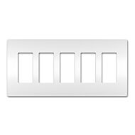 LeGrand Radiant Screwless Wall 5 Switch Plate in White