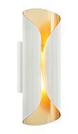 Ripcurl Two Light Wall Sconce in White by Matteo Lighting