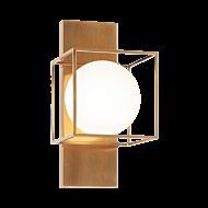 Matteo Squircle 1 Light Wall Sconce In Aged Gold Brass