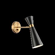 Matteo Blaze 1 Light Wall Sconce In Black