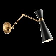 Matteo Blaze 1 Light Wall Sconce In Black