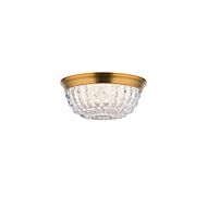 Genoa LED Flush Mount in Aged Brass by Schonbek