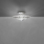 Origami LED Semi Flush Mount in Aged Brass by Schonbek