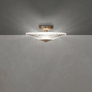 Origami LED Semi Flush Mount in Aged Brass by Schonbek