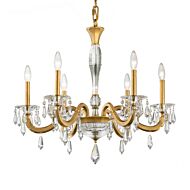 Napoli Six Light Chandelier in Heirloom Gold by Schonbek