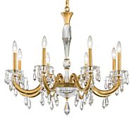 Napoli Eight Light Chandelier in Heirloom Gold by Schonbek